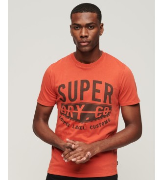 Superdry Camiseta de algodn orgnico Vintage coleccin Copper Label naranja