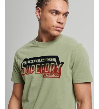 Superdry T-shirt in cotone organico con logo vintage Shadow
