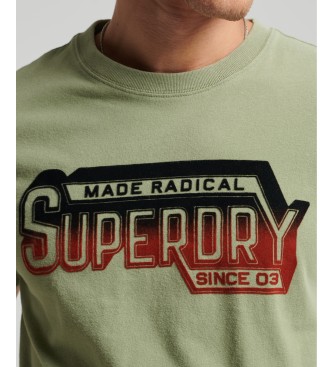 Superdry T-shirt de algodo orgnico com o logtipo Vintage Logo Shadow
