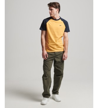 Superdry Baseball-T-Shirt aus Bio-Baumwolle Essential gelb