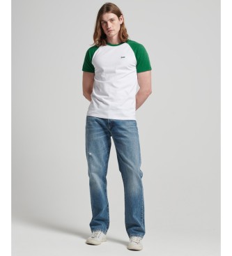 Superdry Essentieel Baseball T-shirt wit, groen