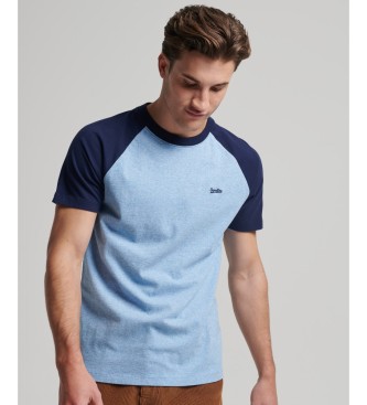 Superdry Essential Baseball-T-Shirt aus Bio-Baumwolle blau