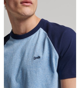 Superdry Essential Baseball-T-Shirt aus Bio-Baumwolle blau