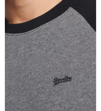 Superdry Baseball majica iz organskega bombaža Essential grey