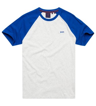 Superdry Organic cotton baseball t-shirt Essential grey, blue