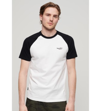 Superdry Camiseta de bisbol de algodn orgnico Essential blanco