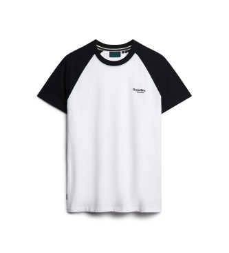 Superdry Camiseta de bisbol de algodn orgnico Essential blanco