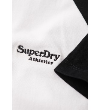 Superdry Essential white organic cotton baseball jersey