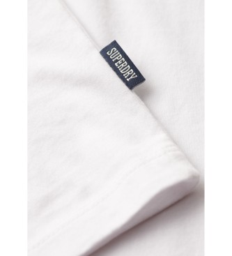 Superdry Camisola de basebol em algodo orgnico branco essencial