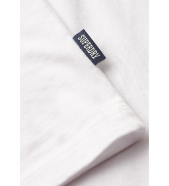 Superdry Essential white organic cotton baseball jersey