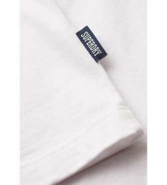 Superdry T-shirt da baseball bianca Essential in cotone biologico
