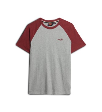 Superdry Essential biologisch katoenen baseball t-shirt grijs