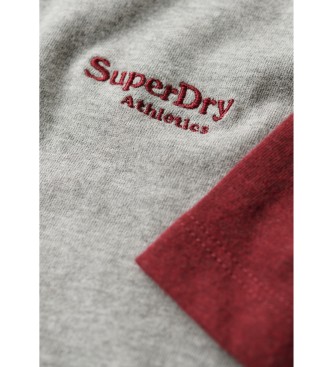 Superdry Koszulka baseballowa Essential z bawełny organicznej, szara