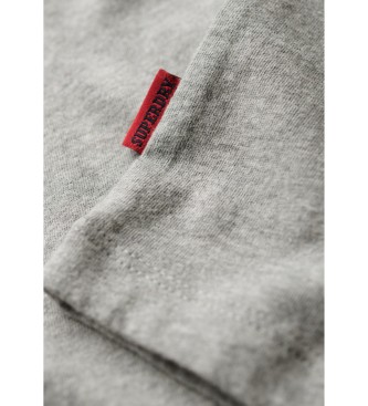 Superdry T-shirt da baseball Essential in cotone organico grigio