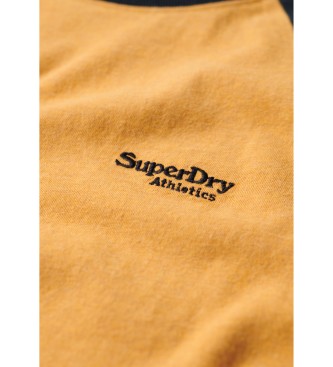 Superdry Pomarańczowa koszulka baseballowa Essential
