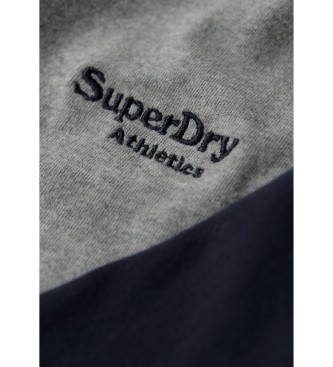 Superdry T-shirt da baseball grigia a maniche lunghe Essential