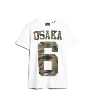 Superdry T-shirt camuflada Osaka 6 Standard branco