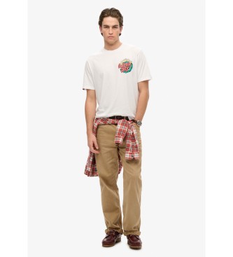 Superdry Maglietta bianca con scritta "Outdoor Narrative"