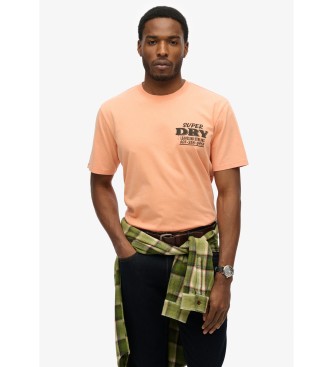 Superdry Trade Tools orangefarbenes, locker sitzendes T-Shirt