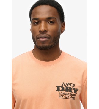Superdry Trade Tools orangefarbenes, locker sitzendes T-Shirt