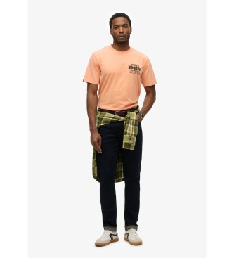 Superdry Trade Tools orangefarbenes, locker sitzendes T-Shirt
