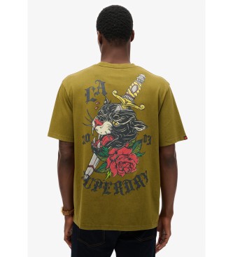 Superdry Neo Trad Tattoo zelena majica