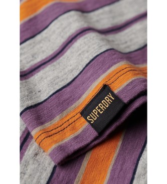 Superdry Relaxed grijs gestreept T-shirt