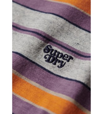 Superdry T-shirt gris  rayures, coupe dcontracte