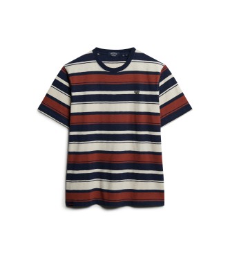 Superdry Relaxed T-shirt met rode en marine strepen