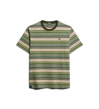 Superdry Grn stribet T-shirt med afslappet snit