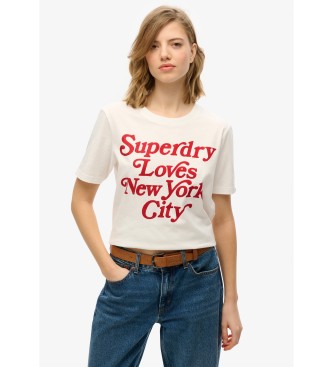 Superdry Beigefarbenes T-Shirt in lockerer Passform von City Love