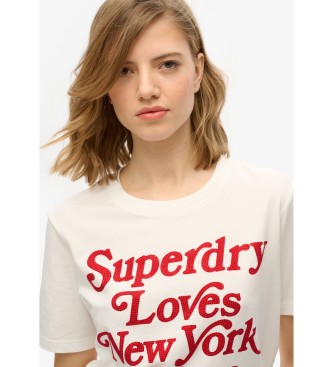 Superdry Beigefarbenes T-Shirt in lockerer Passform von City Love