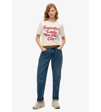 Superdry Beigefarbenes T-Shirt in lockerer Passform von City Love