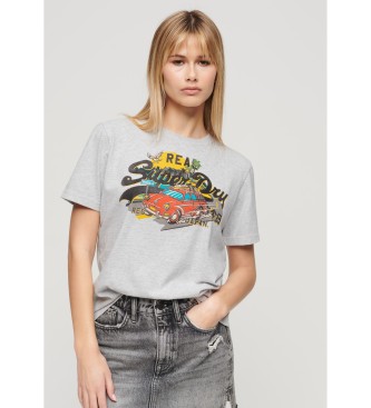 Superdry Relaxed fit T-shirt with grey LA graphics