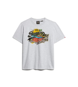 Superdry Relaxed fit T-shirt with grey LA graphics