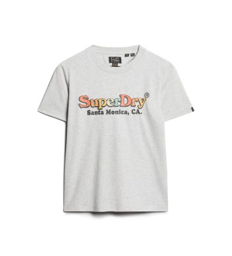 Superdry Koszulka z szarym tęczowym logo