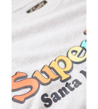 Superdry T-shirt with grey rainbow logo
