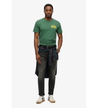 Superdry Grnes besticktes Vintage-T-Shirt