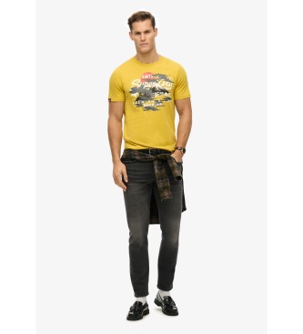 Superdry T-shirt vintage Tokyo jaune