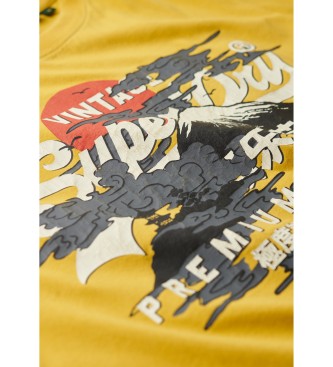 Superdry T-shirt vintage Tokyo jaune