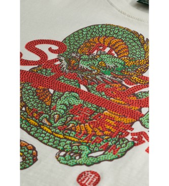 Superdry Relaxed T-shirt met Vintage Tokyo logo wit