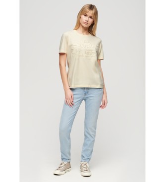 Superdry Relaxed gesneden T-shirt met off-white relif