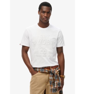 Superdry T-shirt Workwear de corte descontrado com relevo branco