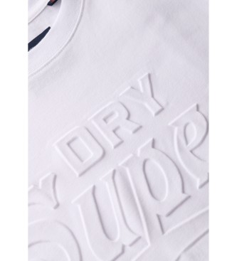 Superdry T-shirt Workwear de corte descontrado com relevo branco