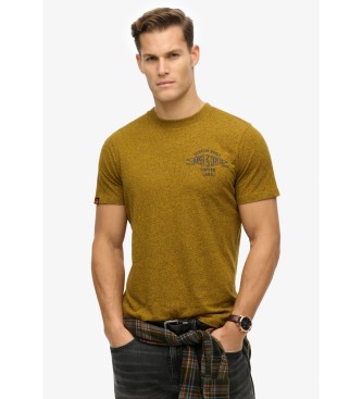 Superdry Copper Label mustard relaxed fit t-shirt