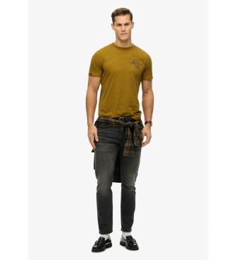 Superdry Copper Label mustard relaxed fit t-shirt