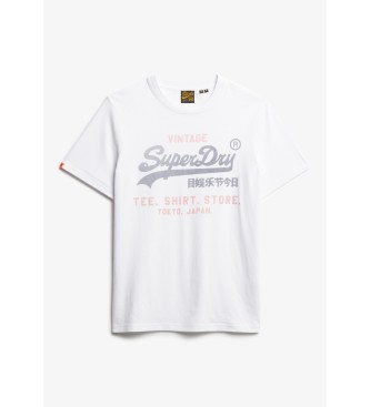 Superdry T-shirt Heritage com logtipo Vintage branco