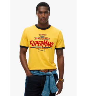 Superdry T-shirt Indstria moderna amarelo