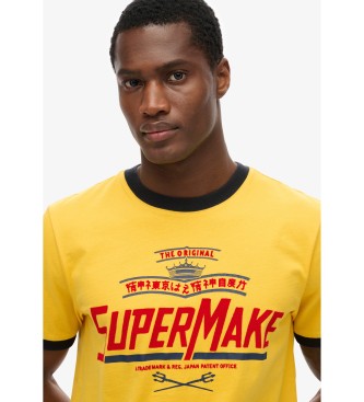 Superdry T-shirt Indstria moderna amarelo