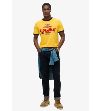 Superdry T-shirt Indstria moderna amarelo